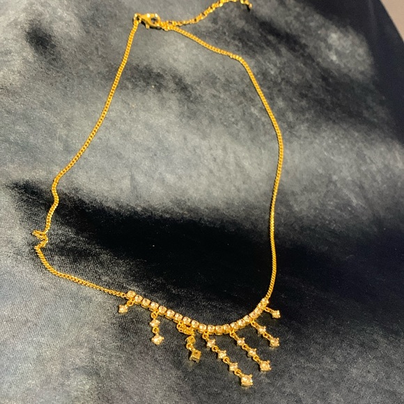 ✨ NWOT Anthropologie Crystal Drip Chain Necklace - Picture 2 of 5